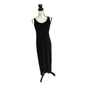 H&M long tank style dress, black/white print size M